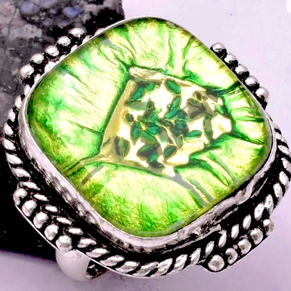 Artesian Jewelry - Fancy Roman Dichroic Glass Ring